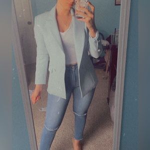 Baby blue blazer set (skirt and blazer)